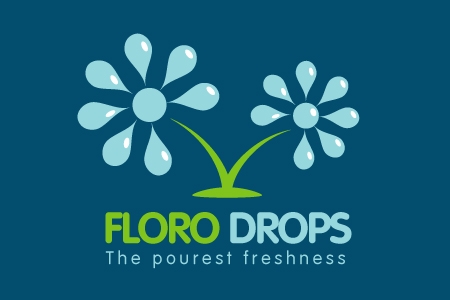 Floro Drops Logo Design