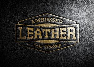 Embossed-Leather-Logo-Mockup