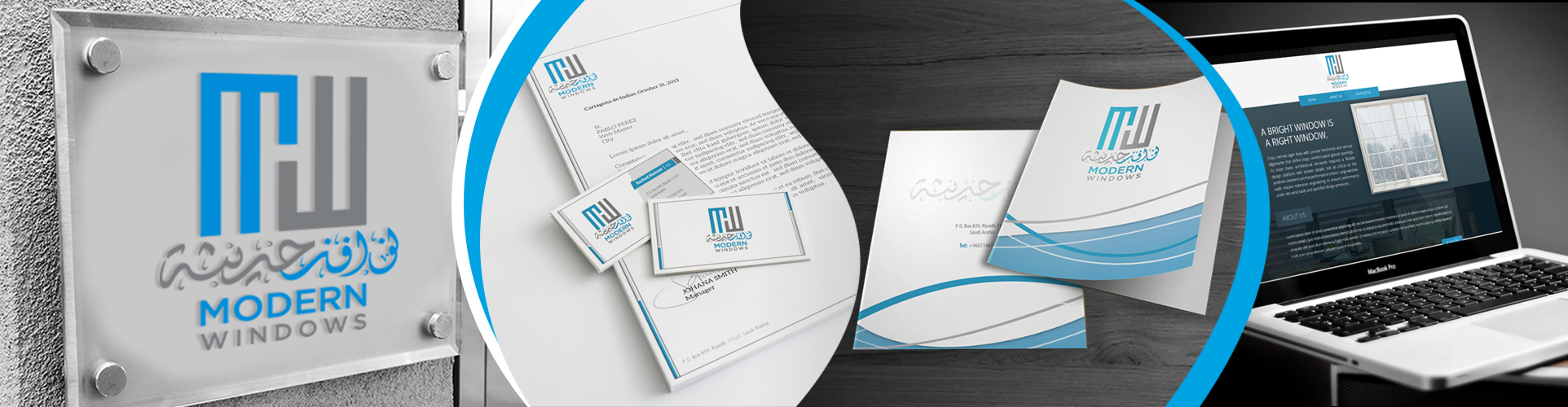 Logo Designing, Web Development and Corporate Identity for Modern Windows