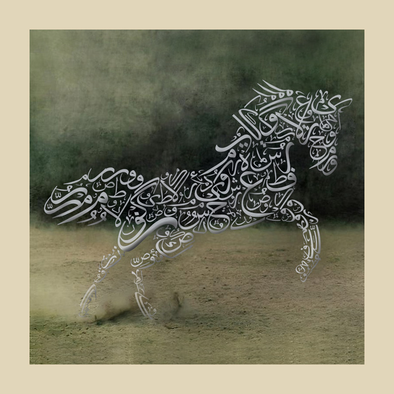 Horse Calligraphy Design