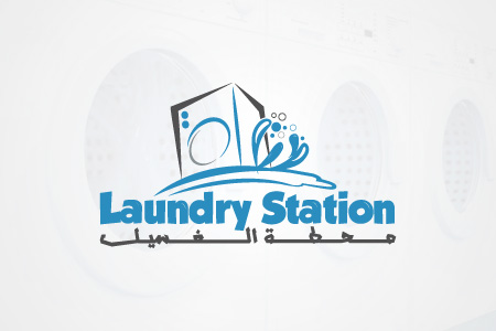 laundry station logo design by qousqazah in dubai uae